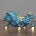 Colored Copper Pioneering Cow Ornament